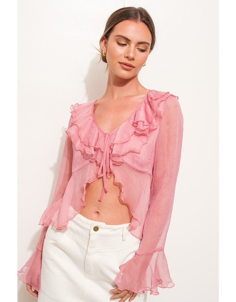 Pretty Garbage Dusty Ruffle Blouse