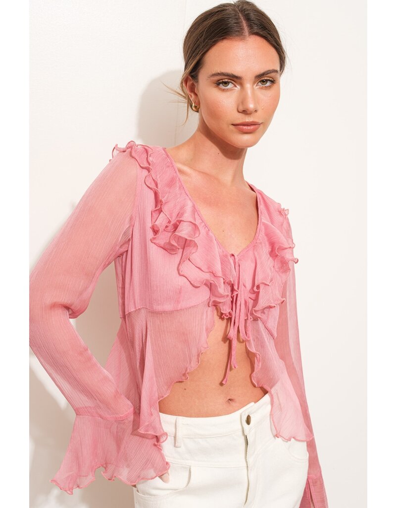 Pretty Garbage Dusty Ruffle Blouse