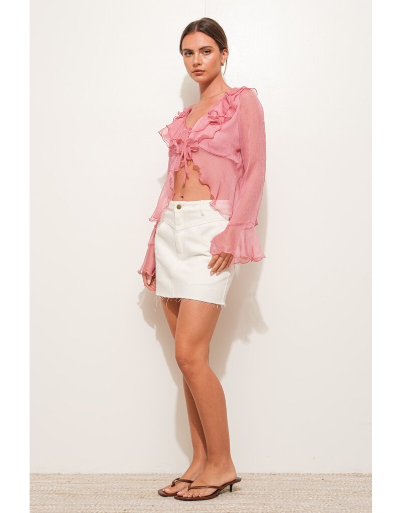 Pretty Garbage Dusty Ruffle Blouse