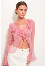 Pretty Garbage Dusty Ruffle Blouse