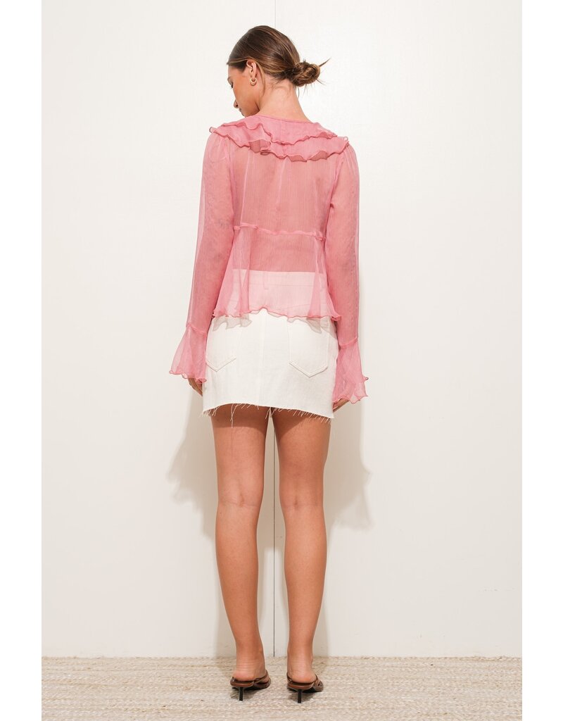 Pretty Garbage Dusty Ruffle Blouse