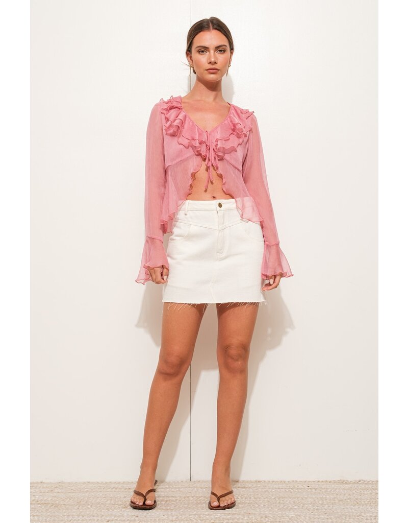Pretty Garbage Dusty Ruffle Blouse