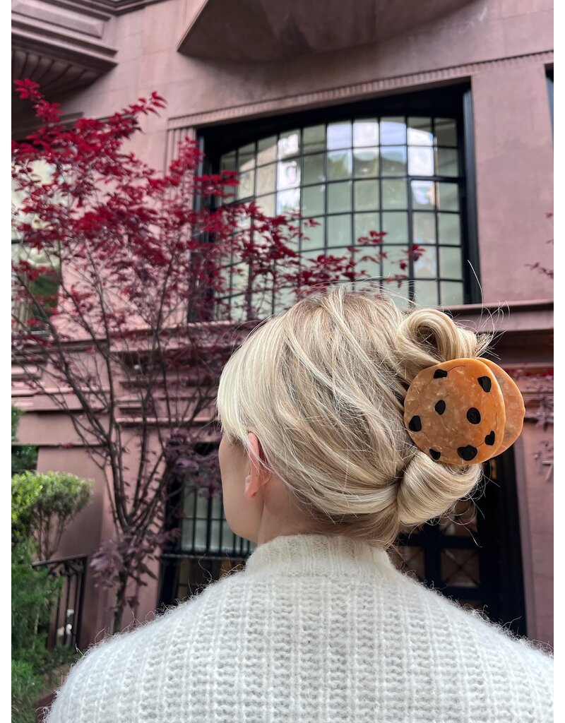 Hand-Painted Chocolate Chip Cookie Hair Claw