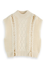 Scotch & Soda Cable Stitch Funnel Neck Sweater