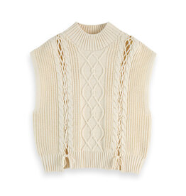 Scotch & Soda Cable Stitch Funnel Neck Sweater