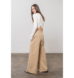 Moon River Fringe Wrap-Back Sweater