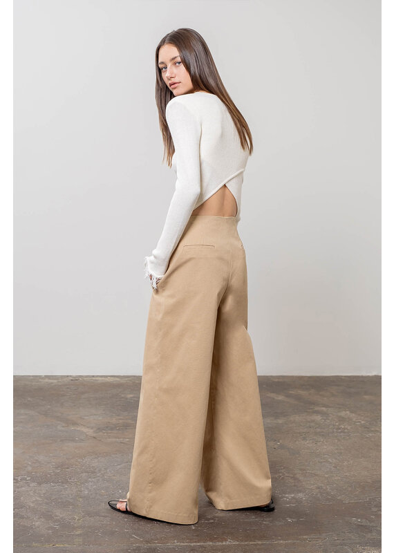 Moon River Fringe Wrap-Back Sweater