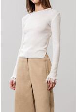 Moon River Fringe Wrap-Back Sweater