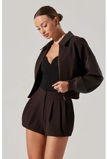 ASTR Sorine Wool Blend Pleated Shorts