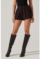 ASTR Sorine Wool Blend Pleated Shorts