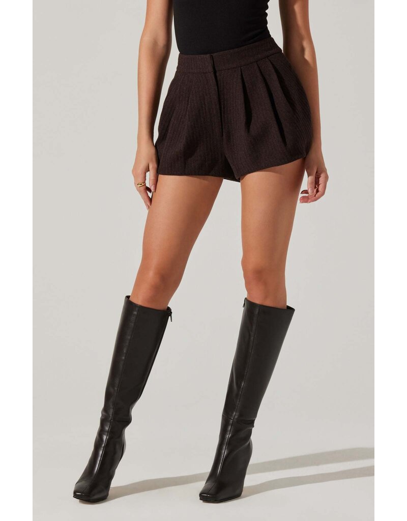 ASTR Sorine Wool Blend Pleated Shorts