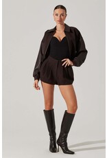 ASTR Sorine Wool Blend Pleated Shorts