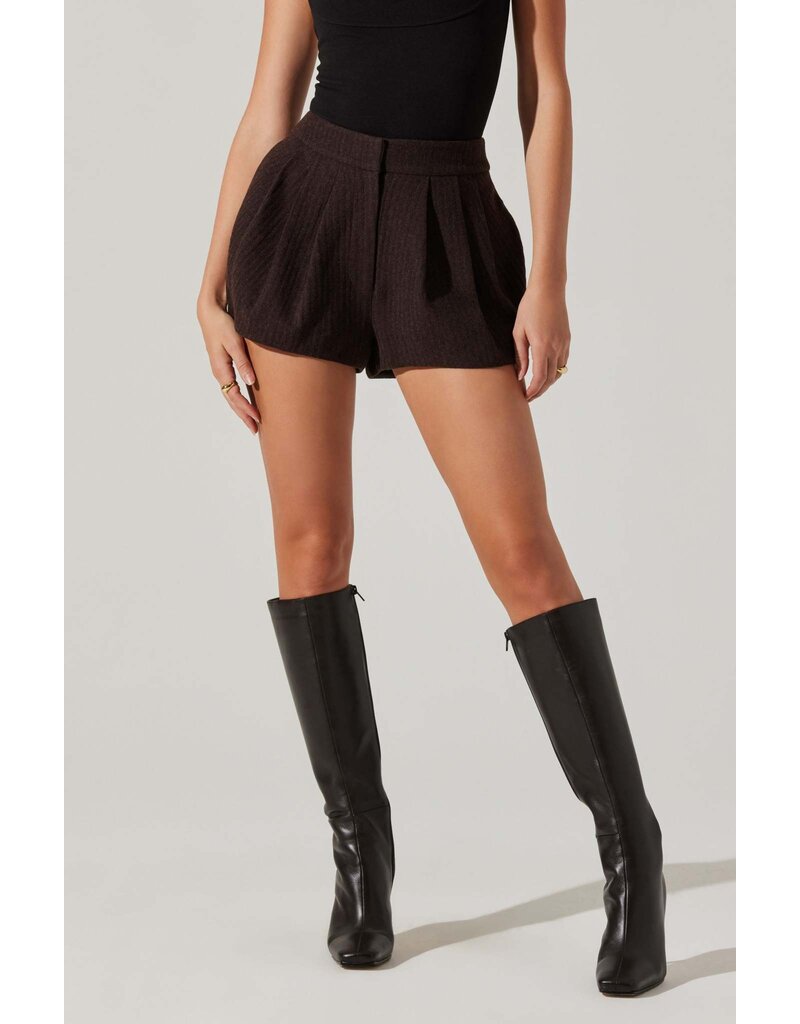 ASTR Sorine Wool Blend Pleated Shorts