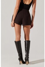 ASTR Sorine Wool Blend Pleated Shorts