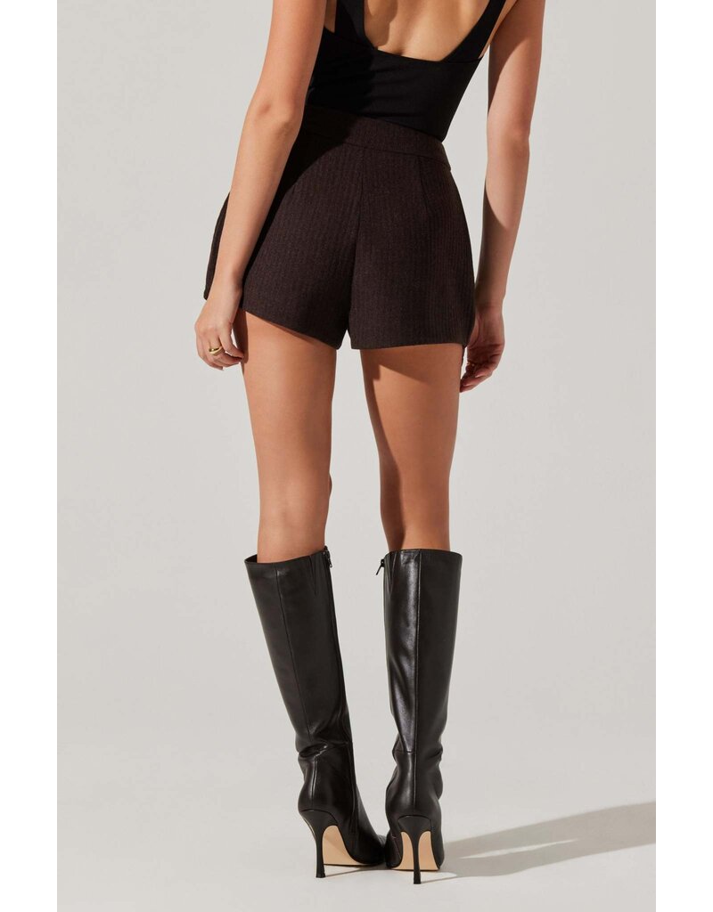ASTR Sorine Wool Blend Pleated Shorts