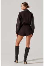 ASTR Sorine Wool Blend Pleated Shorts