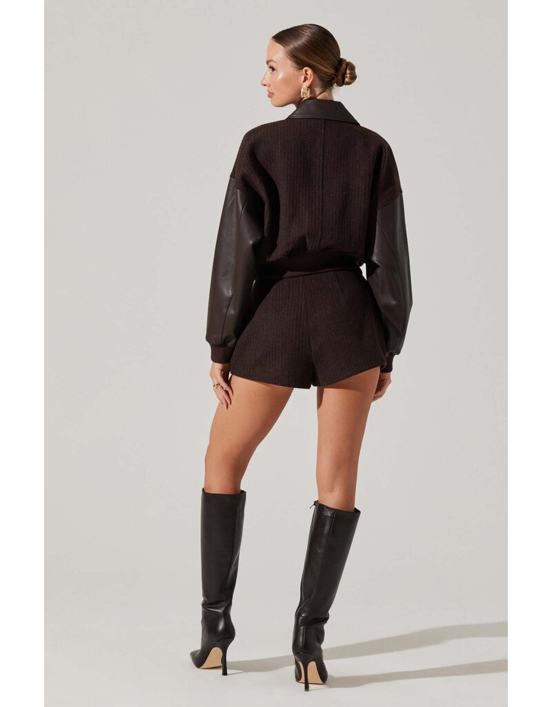 ASTR Sorine Wool Blend Pleated Shorts