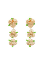 Mercedes Salazar Golden Roses Earrings