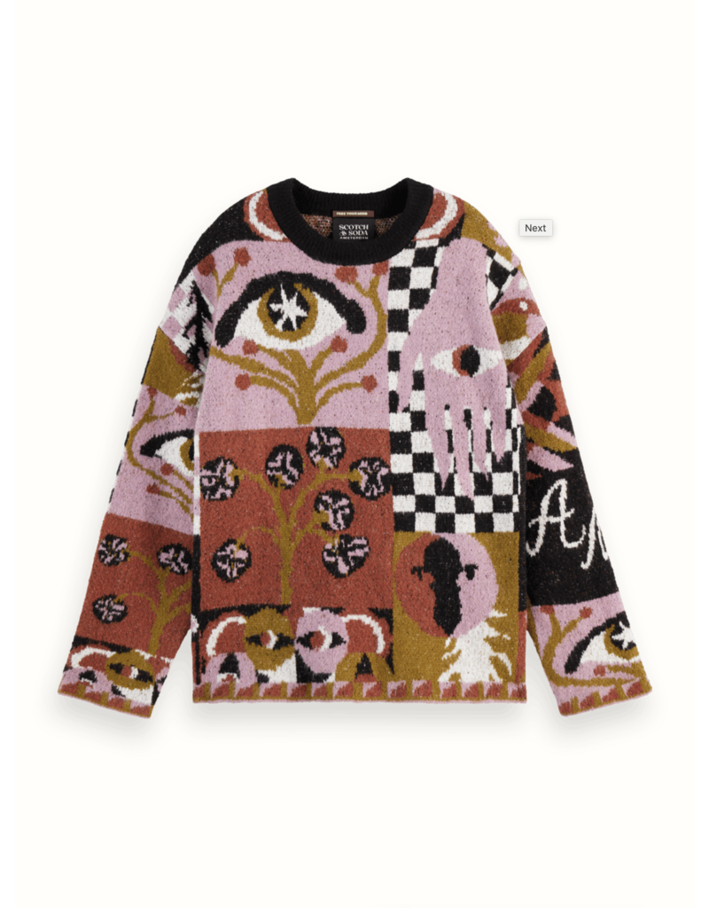 Scotch & Soda Graphic Jacquard Oversized Pullover