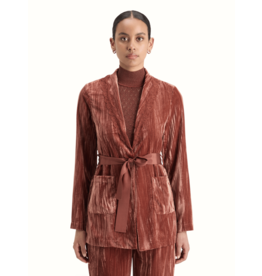Scotch & Soda Lace Trimmed Velvet Pyjama Blazer