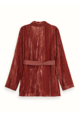 Scotch & Soda Lace Trimmed Velvet Pyjama Blazer