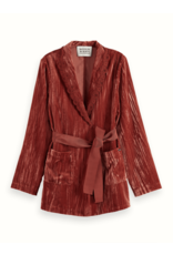 Scotch & Soda Lace Trimmed Velvet Pyjama Blazer
