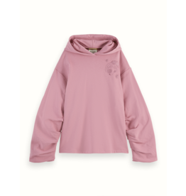 Scotch & Soda Gathered Sleeve Oversized Fit Hoodie