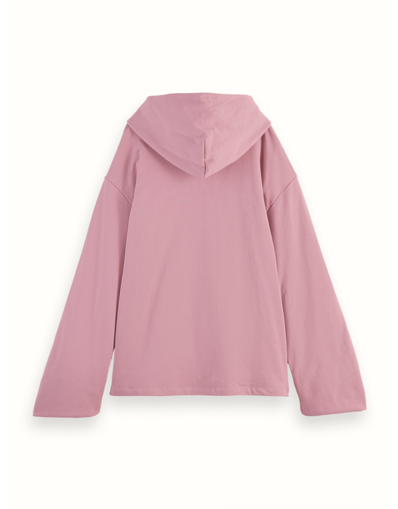 Scotch & Soda Gathered Sleeve Oversized Fit Hoodie