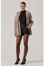ASTR Charli Brushed-Effect Cardigan Sweater