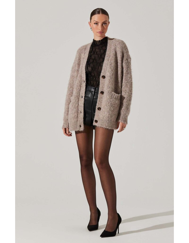 ASTR Charli Brushed-Effect Cardigan Sweater