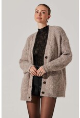 ASTR Charli Brushed-Effect Cardigan Sweater