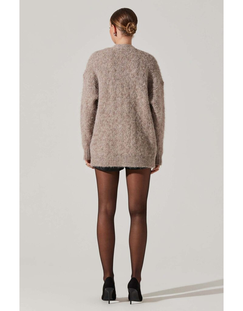 ASTR Charli Brushed-Effect Cardigan Sweater