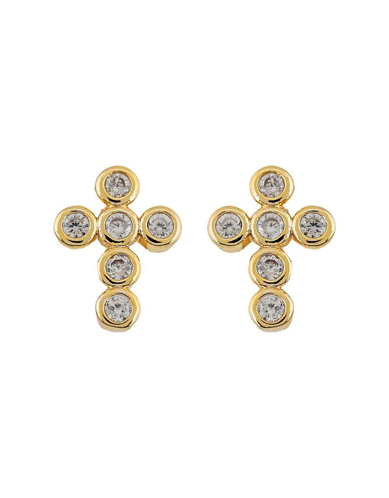 Sahira Jewelry Design Mimi Mini Cross Earrings