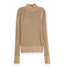 Scotch & Soda Metallic Pointelle Fitted Pullover