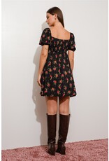 Pretty Garbage Floral Plaid Babydoll Dress