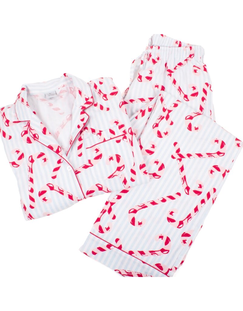 8 Oak Lane Candy Cane Stripe Flannel PJ Set