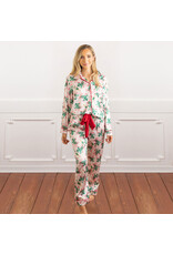 8 Oak Lane Mistletoast Satin Pant PJ Set