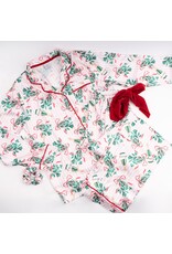 8 Oak Lane Mistletoast Satin Pant PJ Set