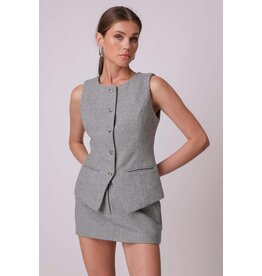 Line and Dot Damson Vest