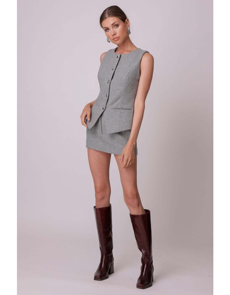 Line and Dot Damson Vest