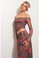 Pretty Garbage Mesh Off Shoulder Top