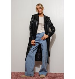 Pretty Garbage Vegan Leather Trench Coat