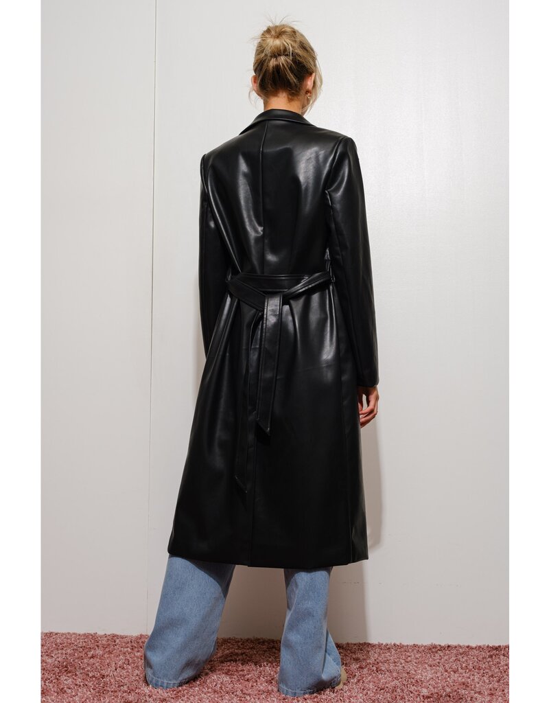 Pretty Garbage Vegan Leather Trench Coat