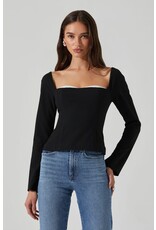 ASTR Whitley Peekaboo Contrast Top
