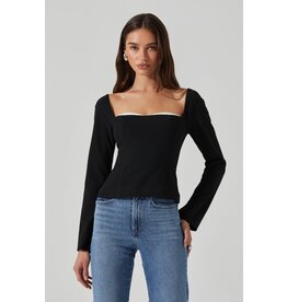 ASTR Whitley Peekaboo Contrast Top