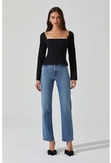 ASTR Whitley Peekaboo Contrast Top