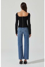 ASTR Whitley Peekaboo Contrast Top