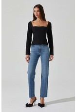 ASTR Whitley Peekaboo Contrast Top