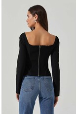 ASTR Whitley Peekaboo Contrast Top
