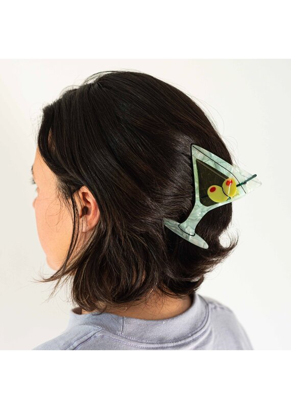 Large Martini Hair Claw